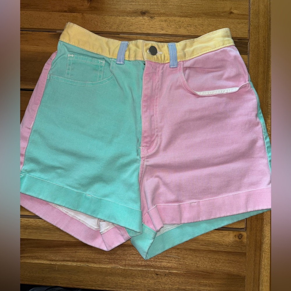 American Apparel Color Block Shorts